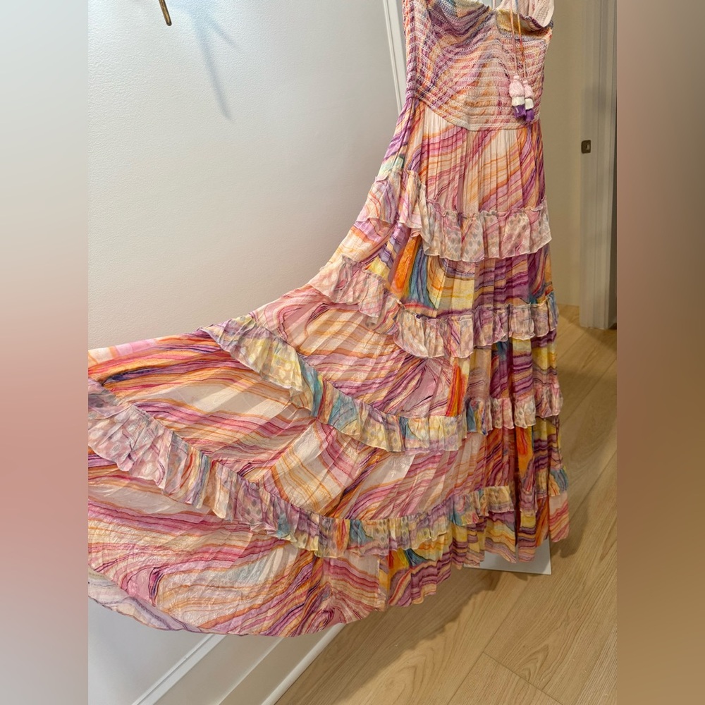 Rococo Sand Multicolor Strapless Dress - Size Large - Picture 8 of 9